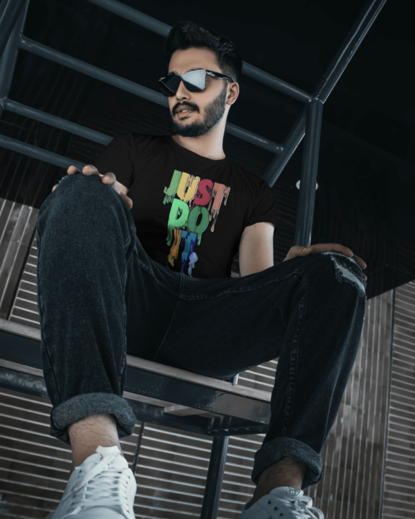 Buy Explore Affordable Nike First Copy T-shirts Online - Black 'Just Do It - Image 2