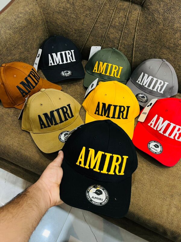 Amiri Imported caps All thread work Denim fabric