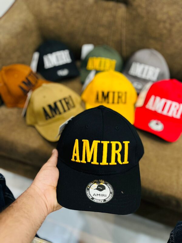 Amiri Imported caps All thread work Denim fabric - Image 2
