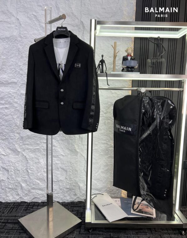 FIRST COPY BALMAIN IMPORTED SUEDE FABRIC BLAZERS - Image 5
