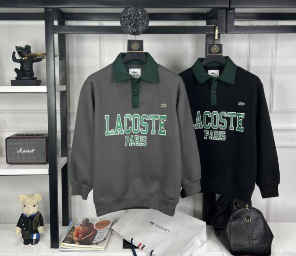 FIRST COPY LACOSTE COLLAR BUTTONS SWEATSHIRT - Image 8