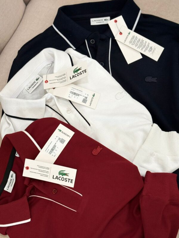 LACOSTE IMPORTED QUALITY EXCLUSIVE FULL SLEEVES POLO TEES - Image 2