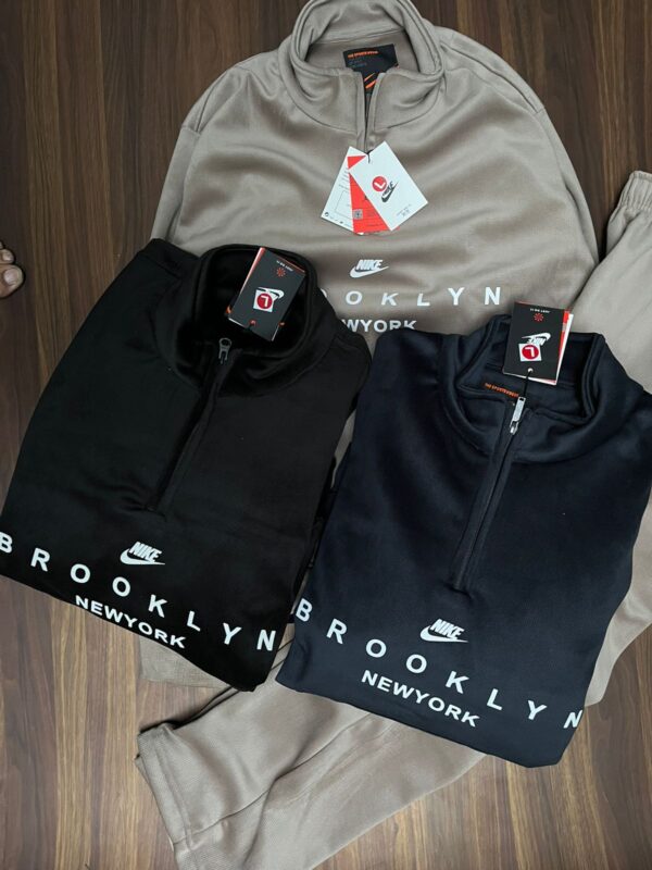 NIKE BROOKLYN NEW YORK PURE VELVET FABRIC HALF ZIPPER - Image 7