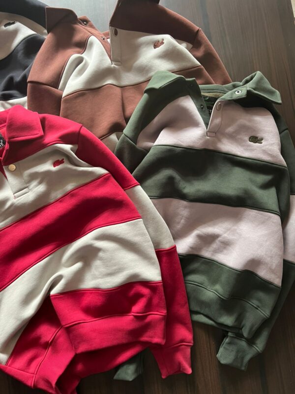 FIRST COPY Lacoste 2024 COTTON Three THREAD FABRIC SWEATSHIRT - Image 2