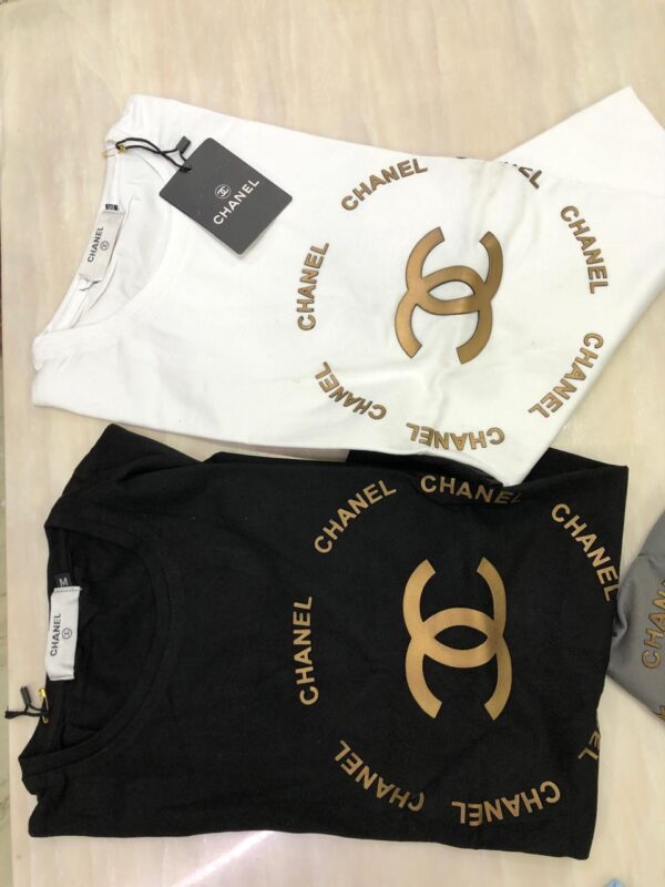 FIRST COPY CHANEL PREMIUM ROUND NECK TSHIRTS - Image 5