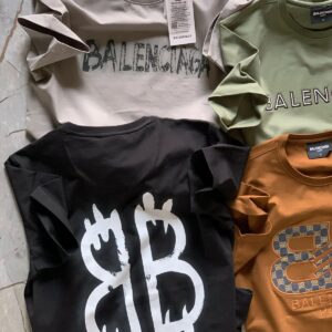 FIRST COPY BALENCIAGA VERY PREMIUM HEAVY GSM COTTON LYCRA ROUND NECKS