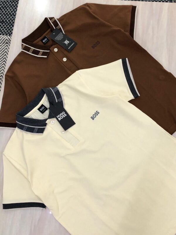 FIRST COPY HUGO BOSS PREMIUM LYCRA POLO T SHIRT - Image 3