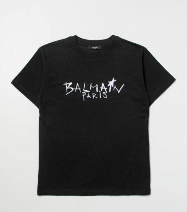 FIRST COPY BALMAIN VERY EXCLUSIVE COTTON LYCRA ROUND NECK top notch stuff black series - Image 2