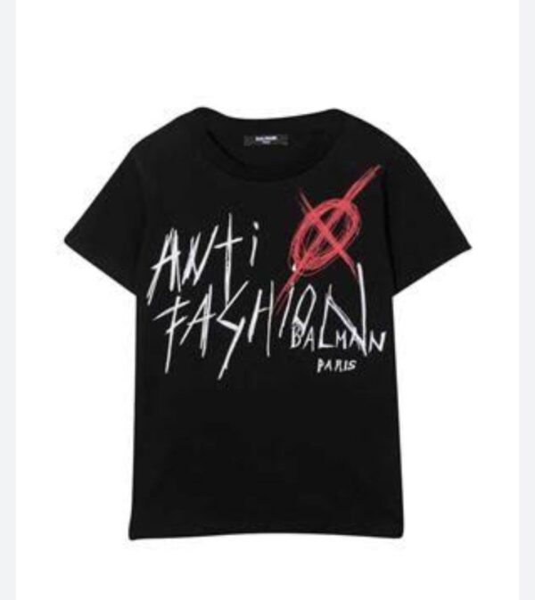 FIRST COPY BALMAIN VERY EXCLUSIVE COTTON LYCRA ROUND NECK top notch stuff black series - Image 2