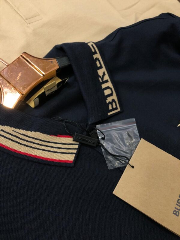 FIRST COPY Burberry Imported Cotton Lycra Polos - Image 9
