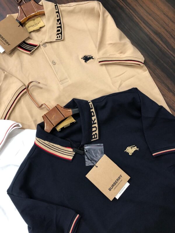 FIRST COPY Burberry Imported Cotton Lycra Polos - Image 3