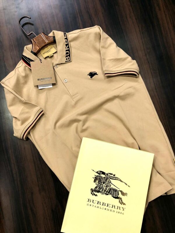 FIRST COPY Burberry Imported Cotton Lycra Polos - Image 2