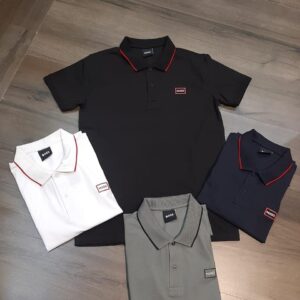 FIRST COPY Hugo Boss Exclusive Cotton Lycra Collar T-Shirt