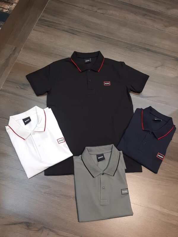 FIRST COPY Hugo Boss Exclusive Cotton Lycra Collar T-Shirt