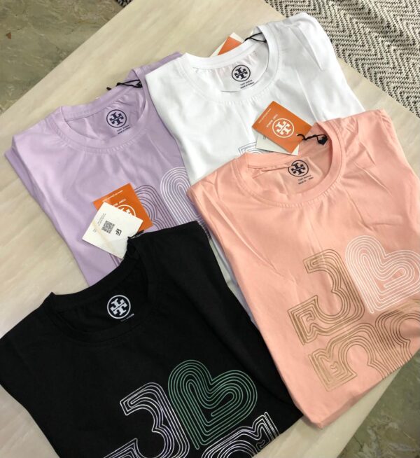 FIRST COPY TORY BURCH LADIES CREWS LYCRA TEES - Image 5