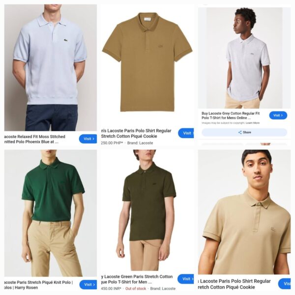 FIRST COPY LACOSTE PREMIUM KNITING FABRIC POLOS T-SHIRT - Image 3