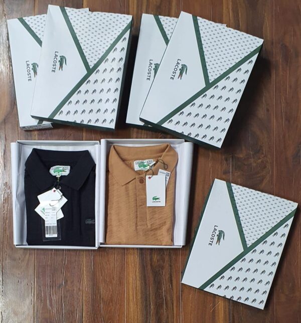 FIRST COPY LACOSTE PREMIUM KNITING FABRIC POLOS T-SHIRT - Image 4