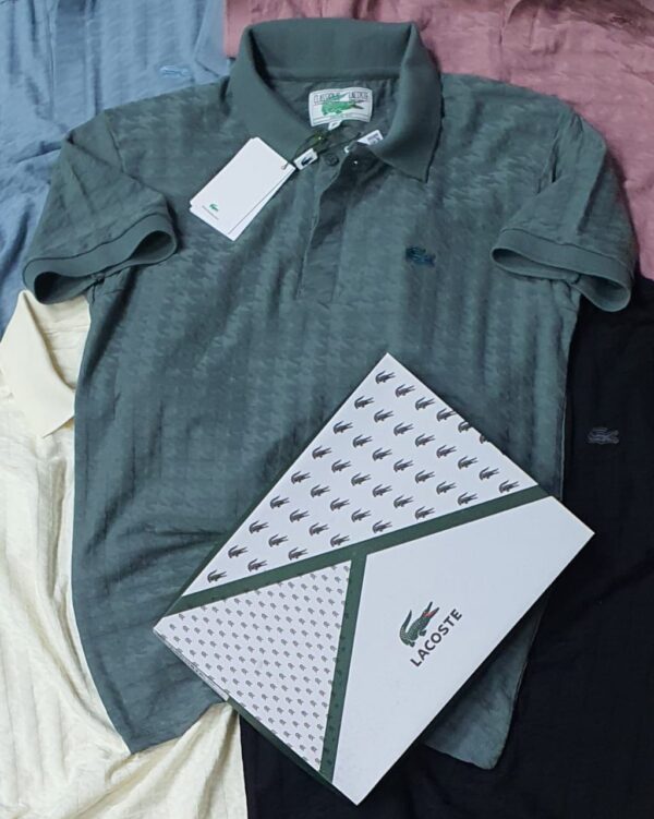 FIRST COPY LACOSTE PREMIUM KNITING FABRIC POLOS T-SHIRT - Image 6