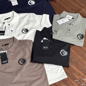 FIRST COPY Versace Exclusive Cotton Lycra Collar T-Shirt