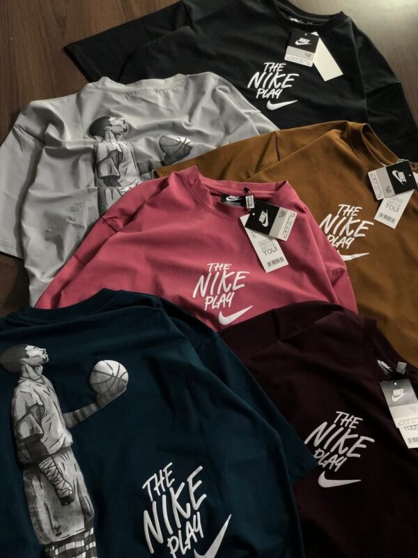 FIRST COPY NIKE  COTTON LYCRA TSHIRT DOWN SHOULDER (BACK PRINT) - Image 2