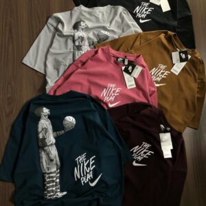 FIRST COPY NIKE  COTTON LYCRA TSHIRT DOWN SHOULDER (BACK PRINT)