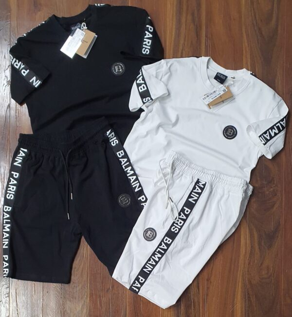 FIRST COPY BALMAIN EXCLUSIVE CO ORD SET IN HEAVY COTTON LYCRA FABRIC - Image 3