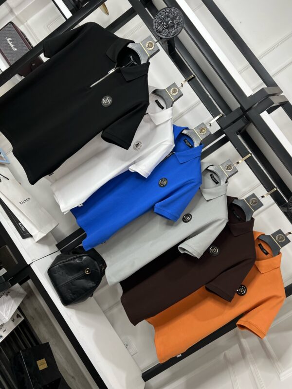 FIRST COPY BALMAIN PREMIUM ZIP COLLAR T-SHIRT - Image 4