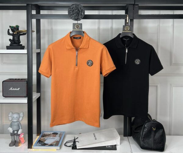 FIRST COPY BALMAIN PREMIUM ZIP COLLAR T-SHIRT - Image 3