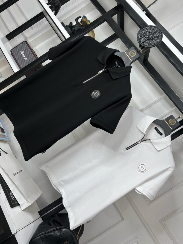 FIRST COPY BALMAIN PREMIUM ZIP COLLAR T-SHIRT - Image 10