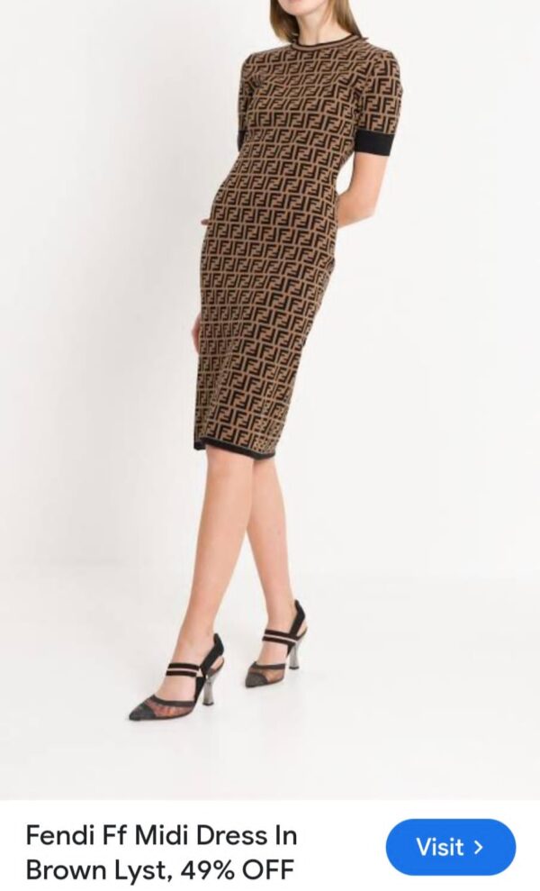 FIRST COPY FENDI PREMIUM POLO DRESS FOR LADIES - Image 13