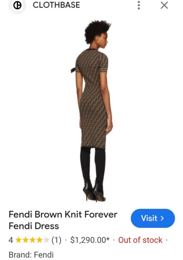 FIRST COPY FENDI PREMIUM POLO DRESS FOR LADIES - Image 14