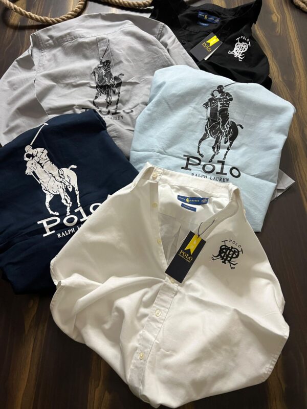 FIRST COPY RALPH LAUREN OXFORD COTTON  DESIGNER SHIRT - Image 8