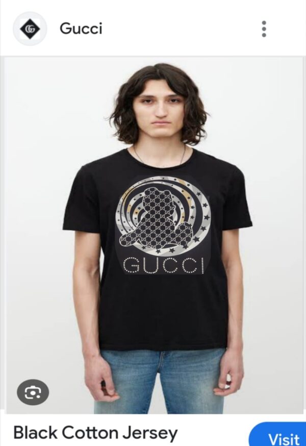 FIRST COPY GUCCI EXCLUSIVE COTTON LYCRA ROUND NECK - Image 5