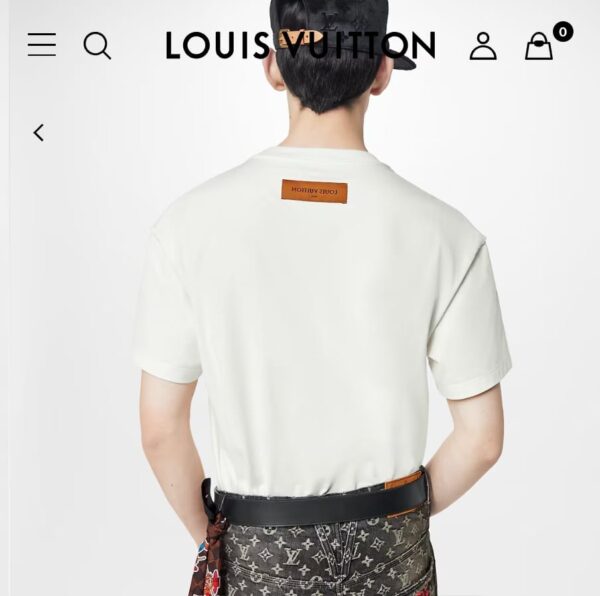 FIRST COPY LOUIS VUITTON VERY PREMIUM COTTON LYCRA CREW NECK - Image 4