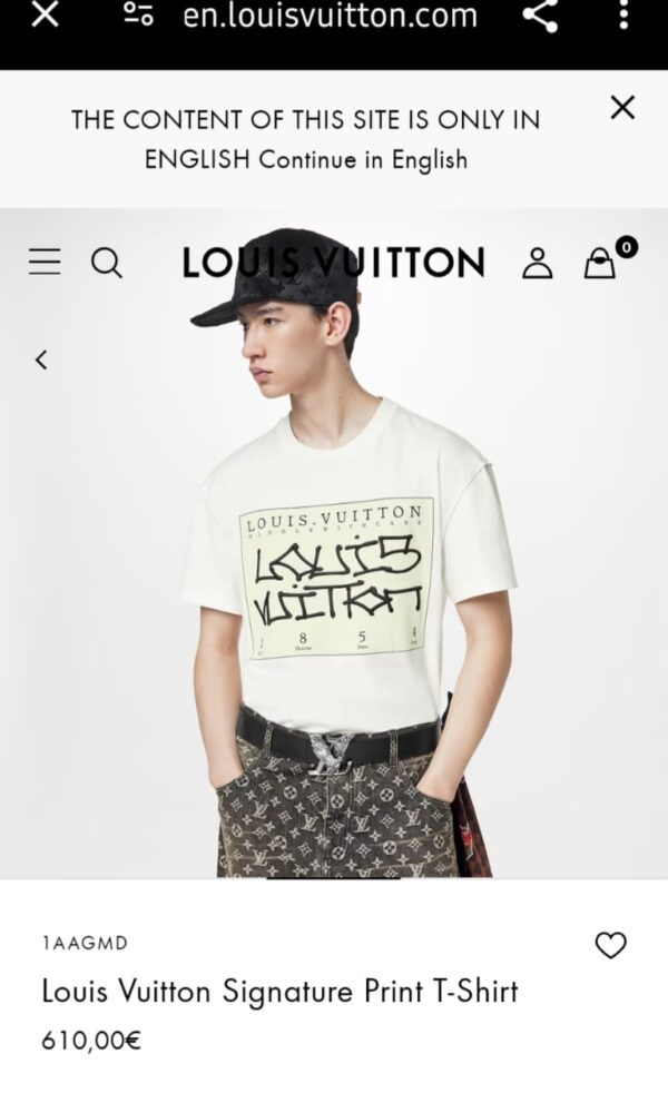 FIRST COPY LOUIS VUITTON VERY PREMIUM COTTON LYCRA CREW NECK - Image 5