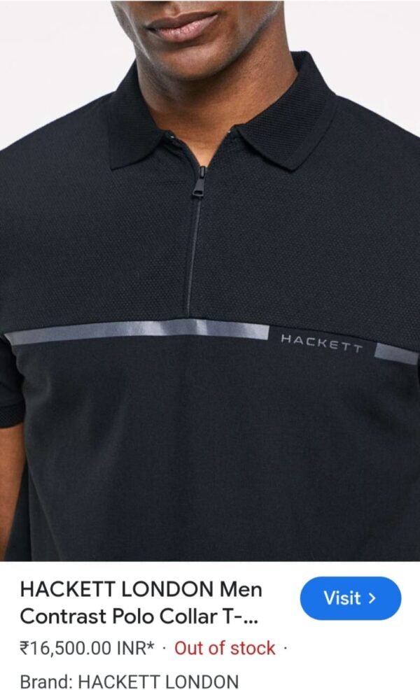 FIRST COPY HACKETT VERY PREMIUM COTTON LYCRA POLO T-SHIRT - Image 8