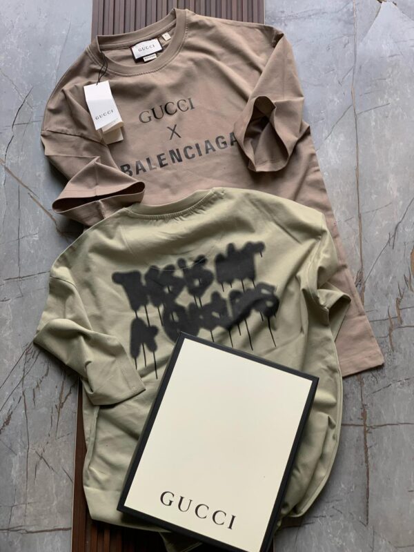 FIRST COPY GUCCI x BALENCIAGA VERY PREMIUM ROUND NECK - Image 5