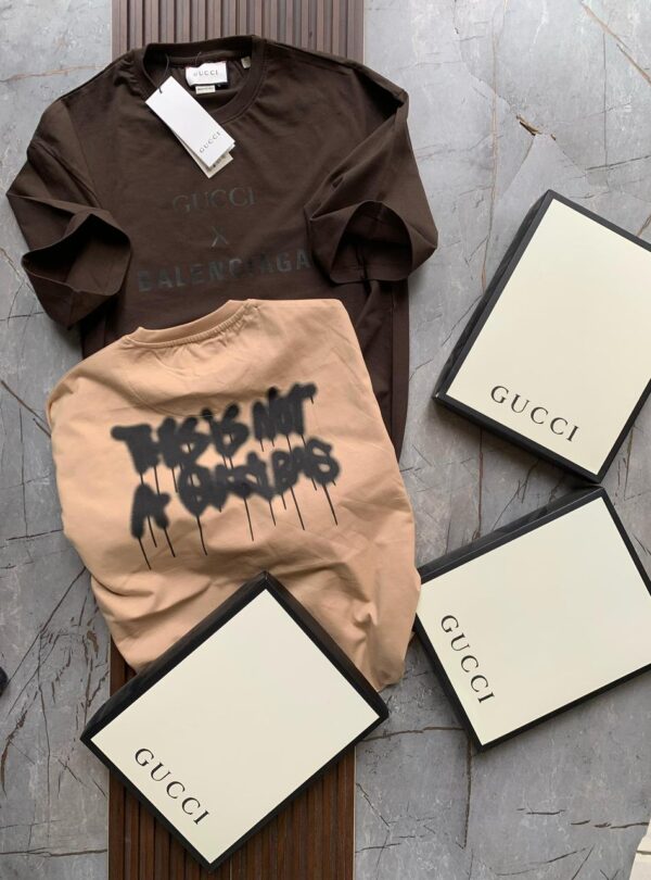 FIRST COPY GUCCI x BALENCIAGA VERY PREMIUM ROUND NECK - Image 2