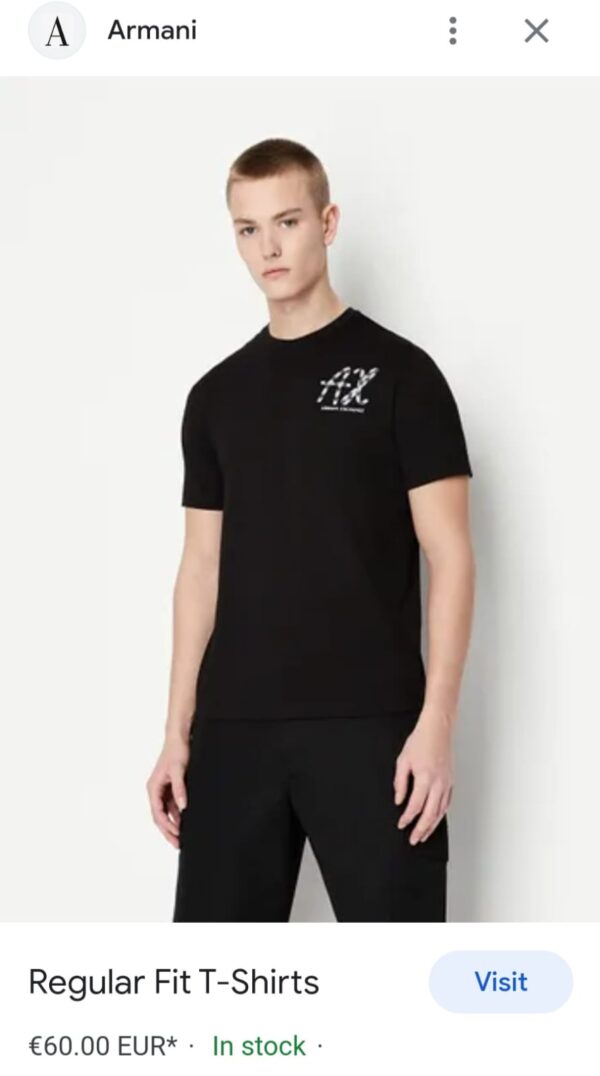 FIRST COPY ARMANI EXCLUSIVE COTTON LYCRA CREW NECK T-SHIRTS - Image 12