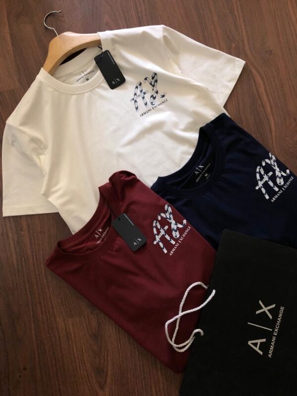 FIRST COPY ARMANI EXCLUSIVE COTTON LYCRA CREW NECK T-SHIRTS - Image 8
