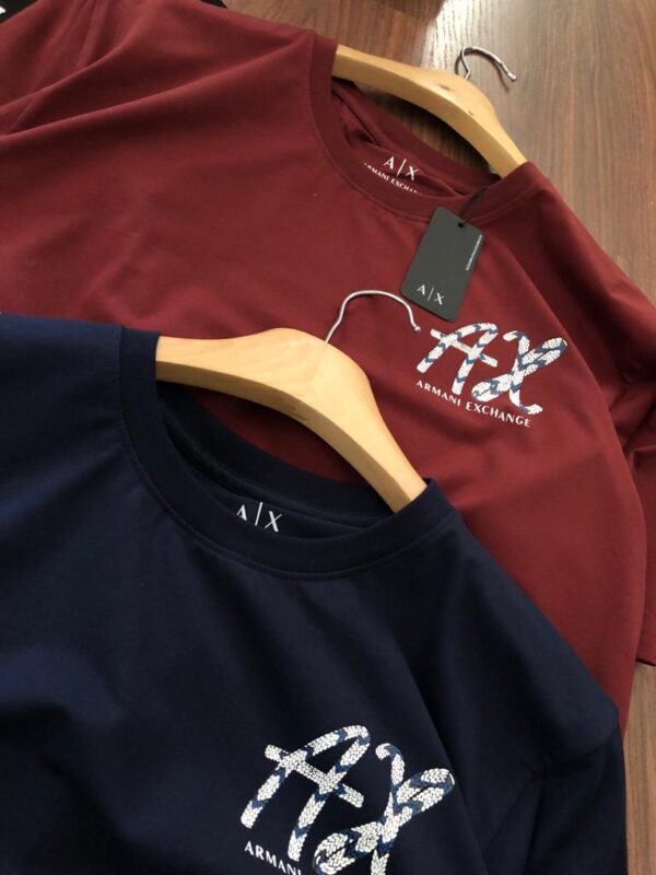 FIRST COPY ARMANI EXCLUSIVE COTTON LYCRA CREW NECK T-SHIRTS - Image 3
