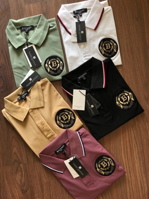 FIRST COPY BALMAIN IMPORTED COTTON LYCRA POLOS