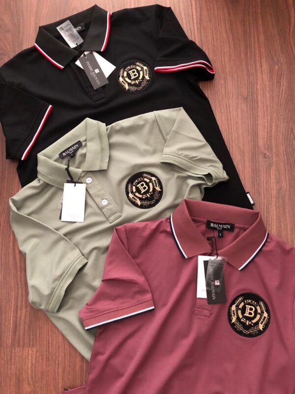 FIRST COPY BALMAIN IMPORTED COTTON LYCRA POLOS - Image 2
