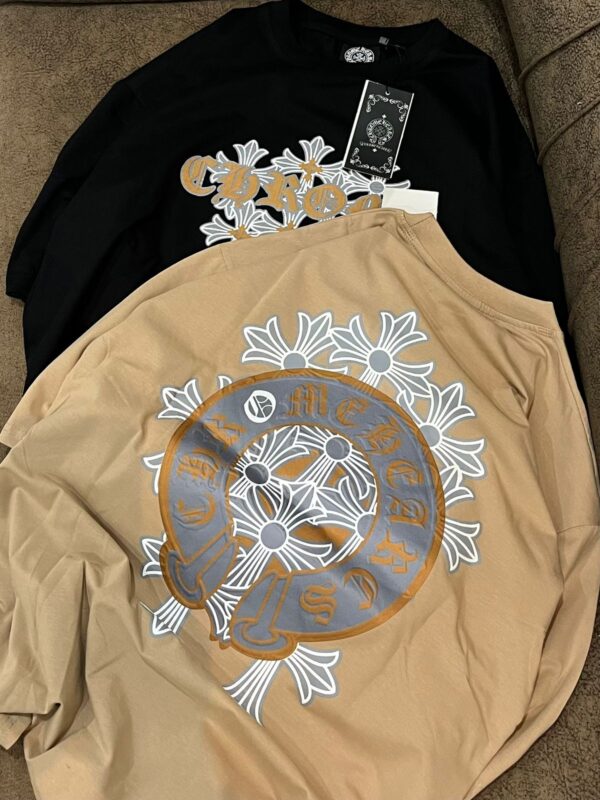 CHROME HEARTS Drop Shoulder T-Shirt – Bold Streetwear Aesthetic - Image 3