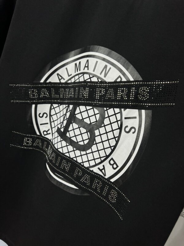 First Copy BALMAIN Premium Round Neck Lycra T-Shirt - Image 12
