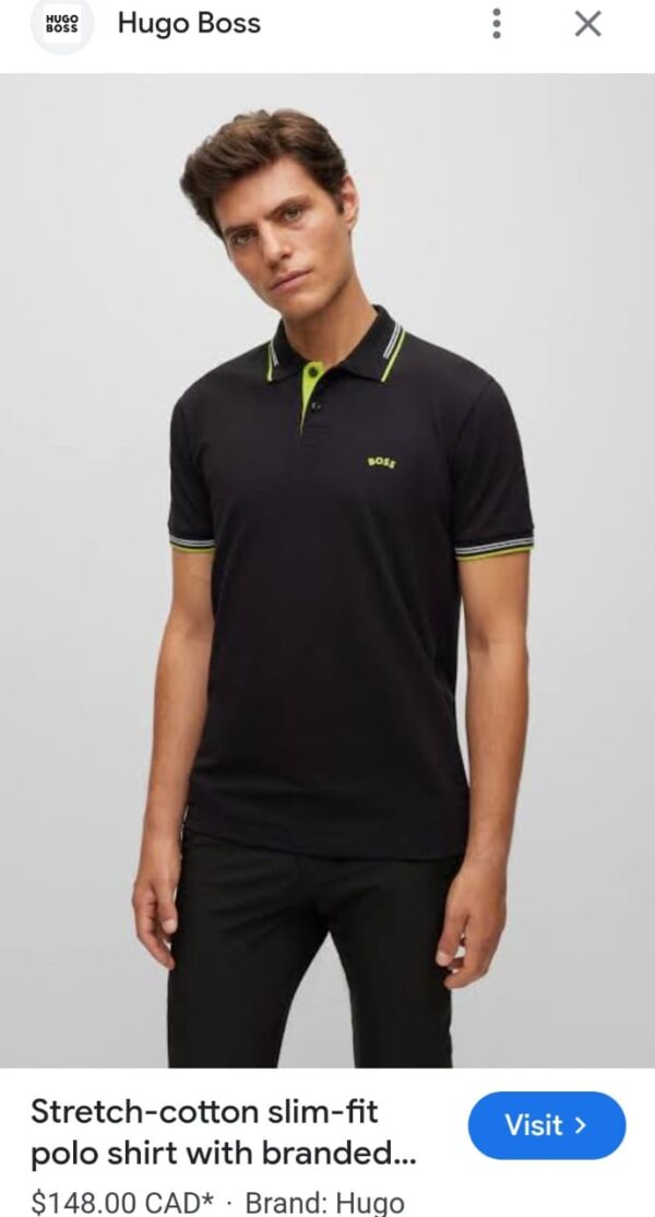 FIRST COPY Hugo Boss Premium Cotton Lycra Polos - Image 2
