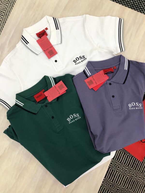 FIRST COPY Hugo Boss Premium Cotton Lycra Polos - Image 3