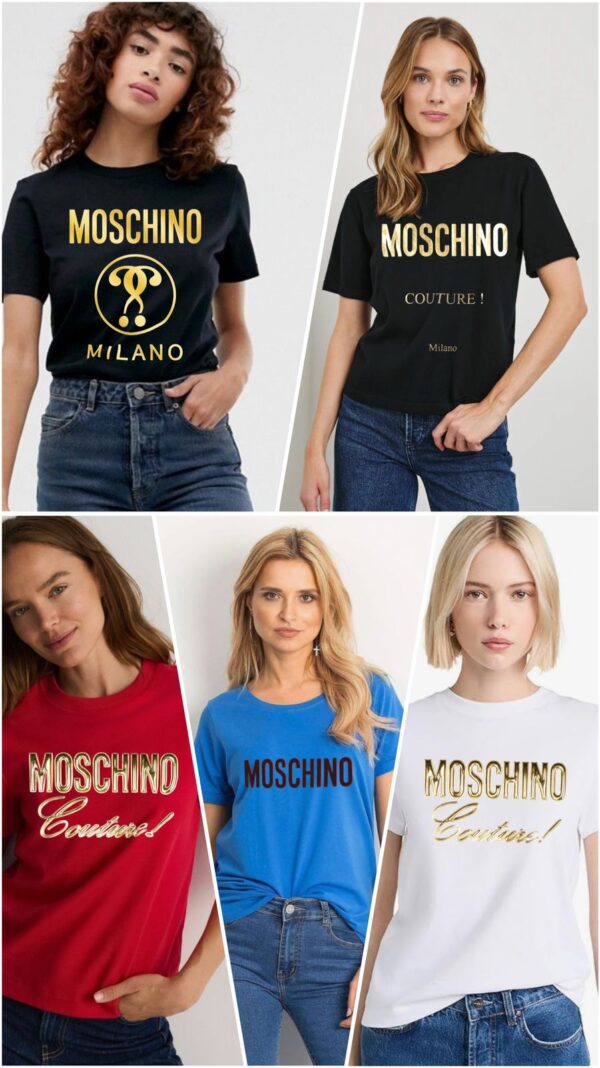 FIRST COPY Moschino Ladies Crews Lycra Tees - Image 10