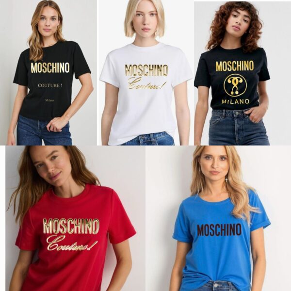 FIRST COPY Moschino Ladies Crews Lycra Tees - Image 7
