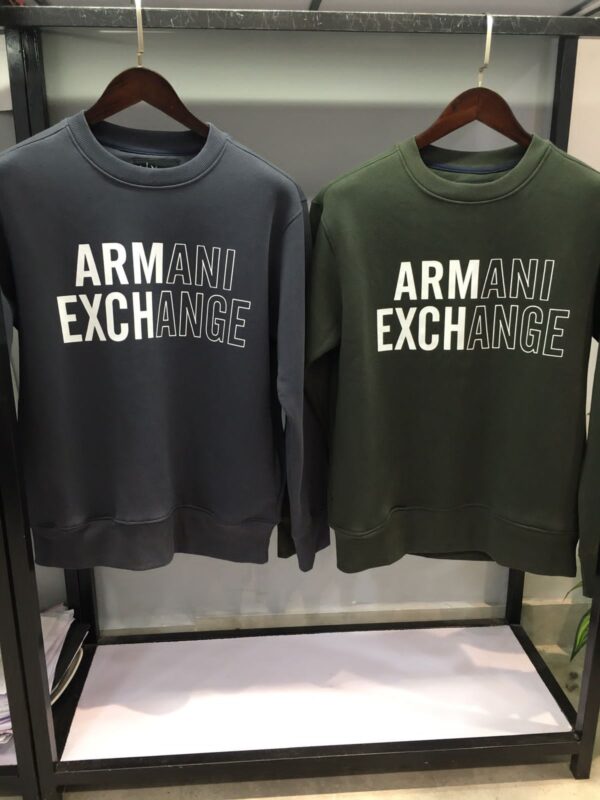 First Copy Armani Exclusive Cotton Fleece Sweatshirts for Men - Image 2